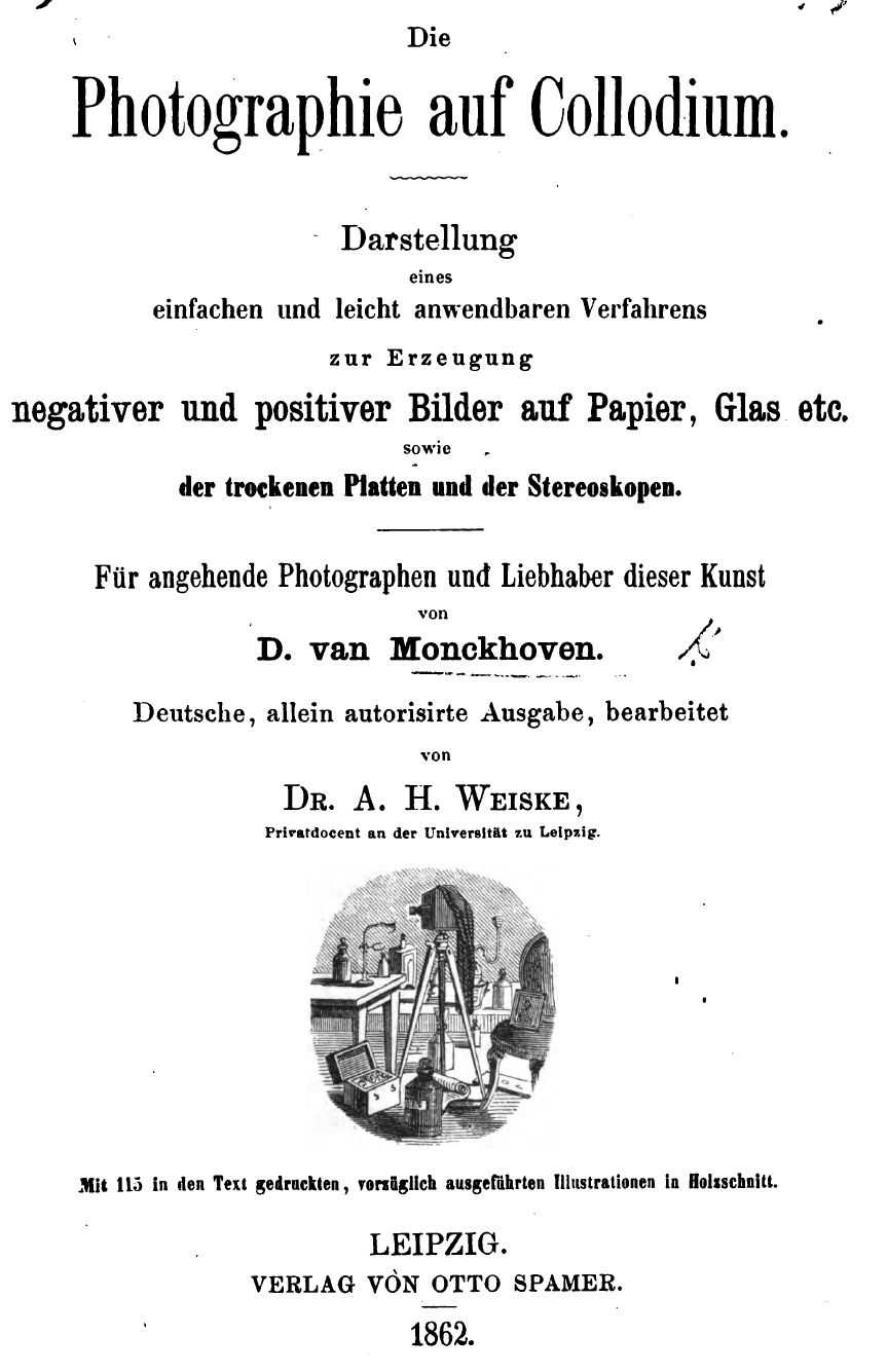 Monckhoven Collodium 1862